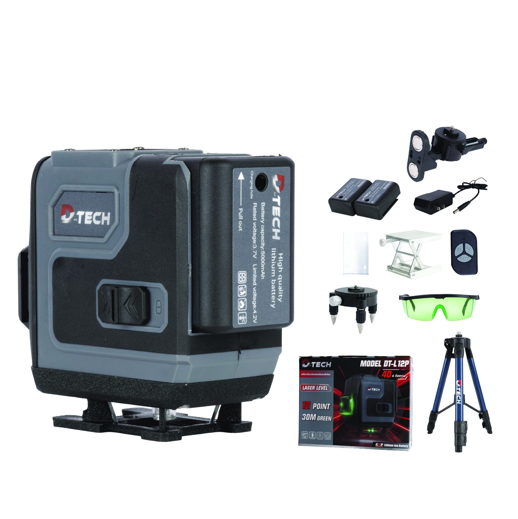 เลเซอร์วัดระดับ D-TECH 12 เส้นพร้อมขาตั้ง_4